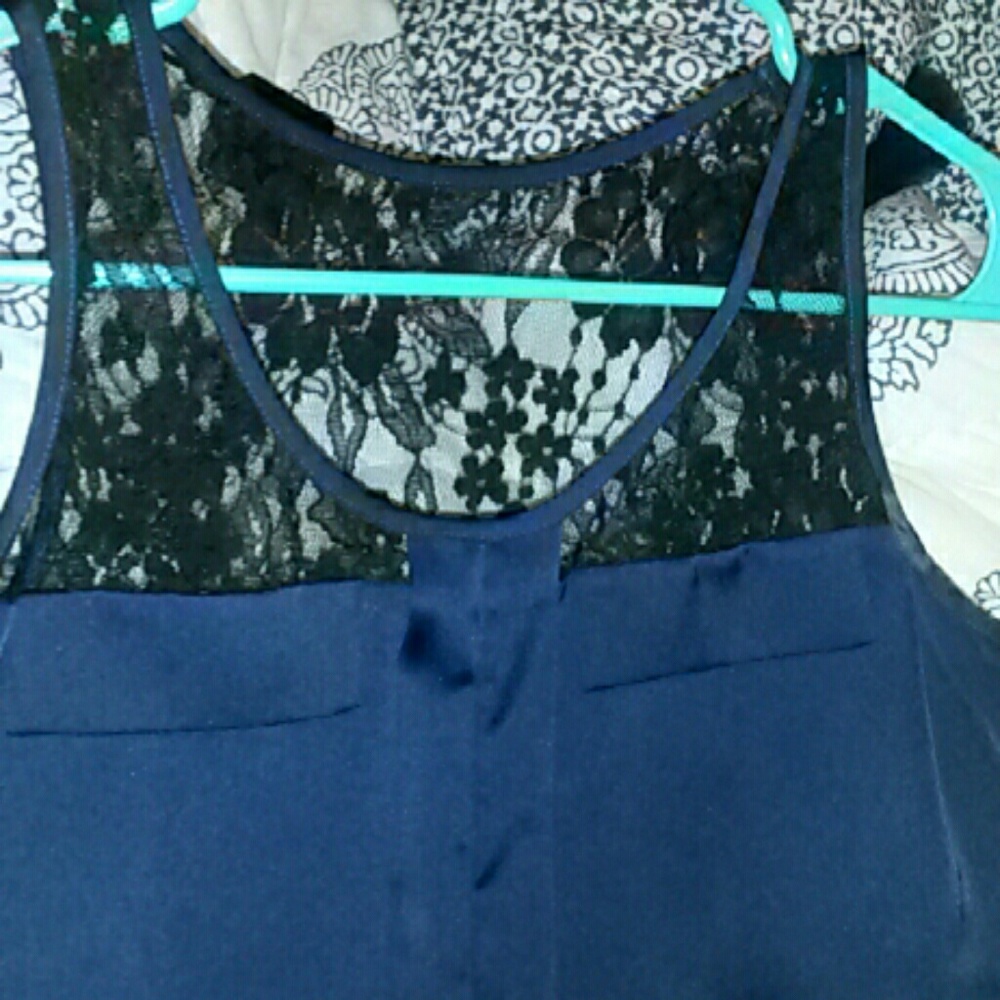 Express tank top silk and lace blouse
