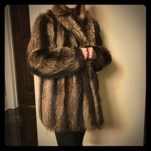 Raccoon Fur Fingertip Length Jacket