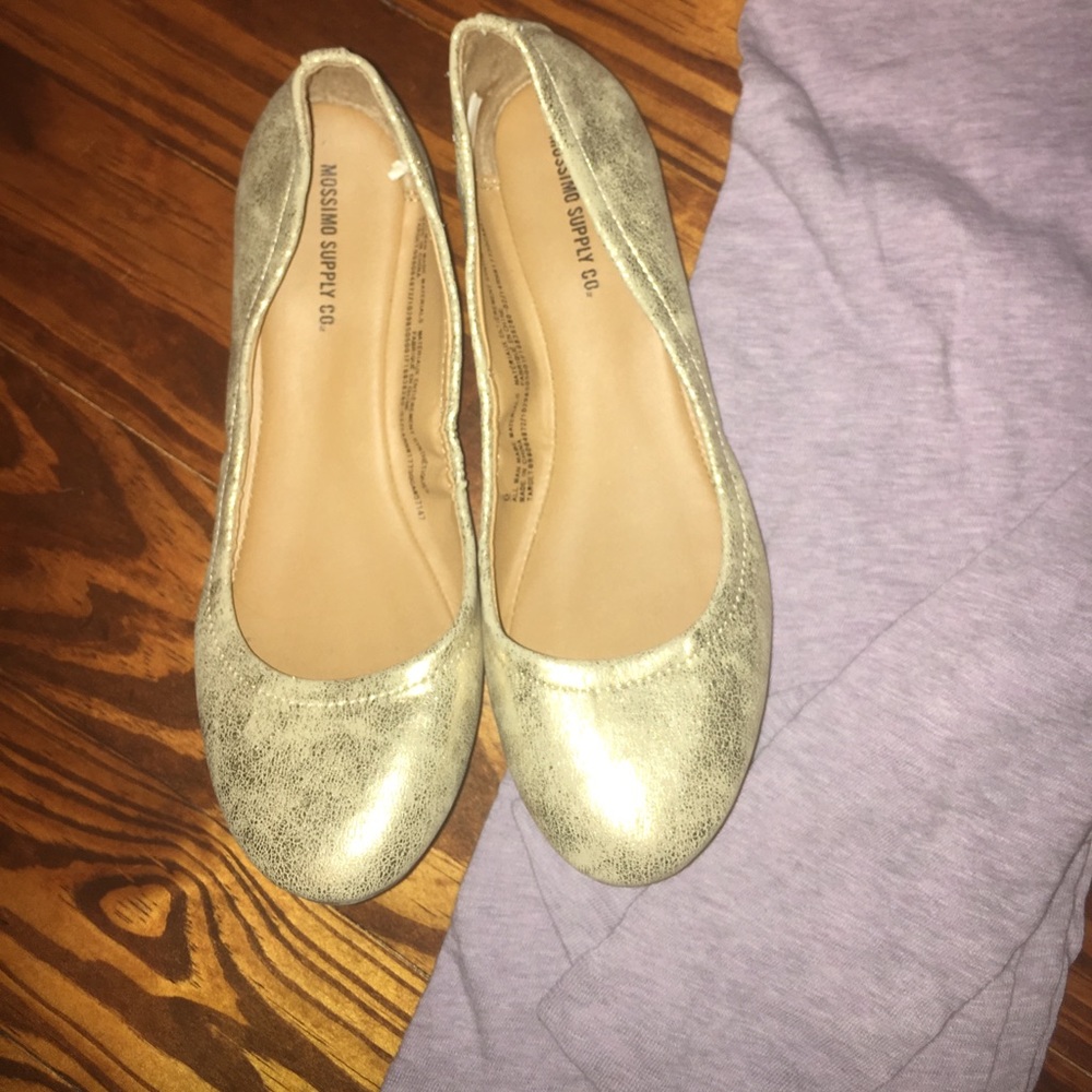 Gold Ballet Flats