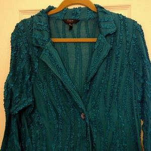 Toni Morgan turquoise cardigan