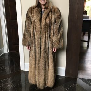 Full Length Raccoon Fur Coat