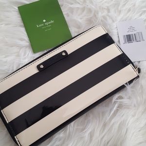 Kate Spade wallet glossy striped NEW Kate Spade wallet glossy striped NEW