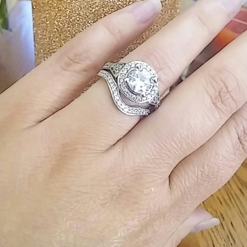 NWOT set of CZ sterling silver rings