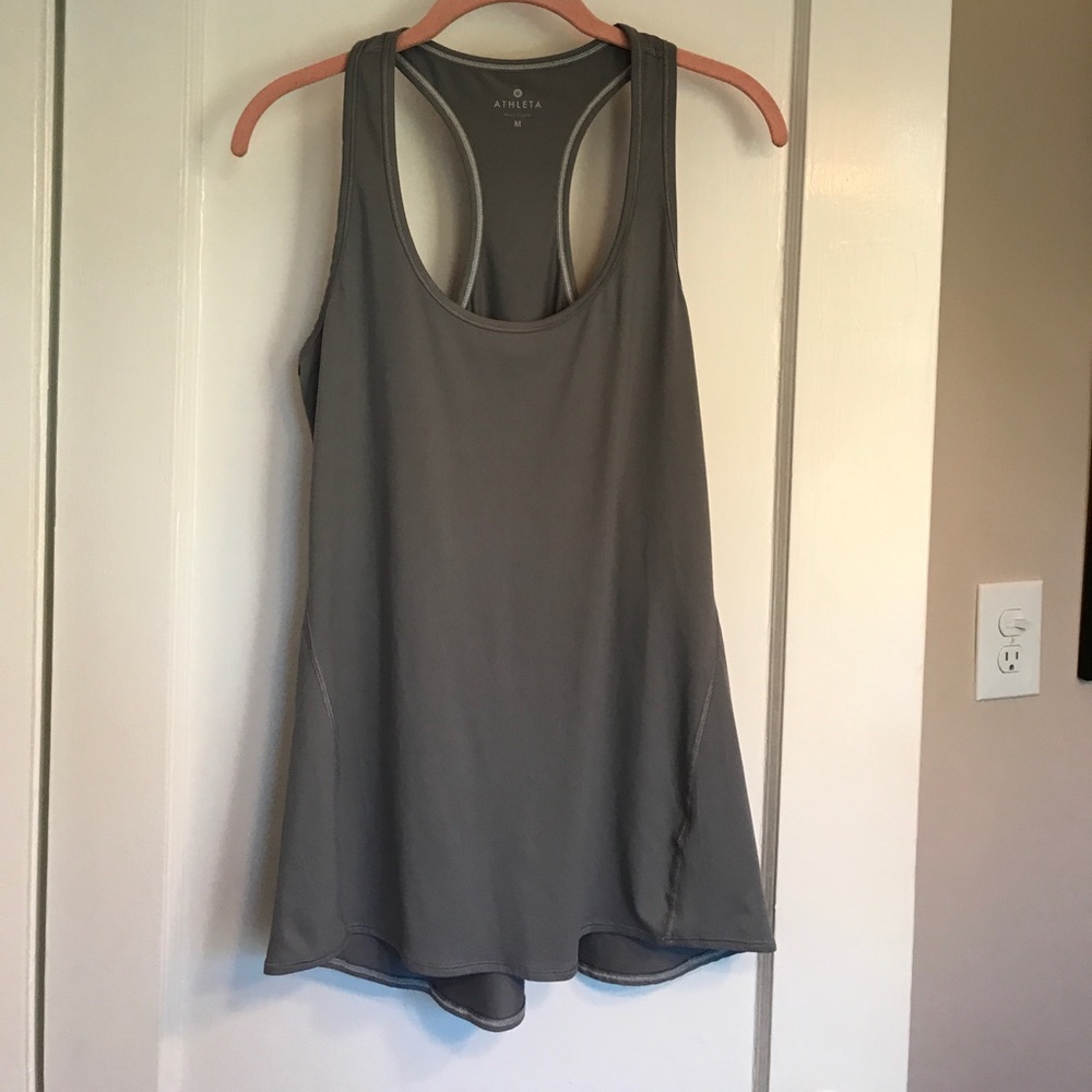 Athleta gray racerback tank size medium.