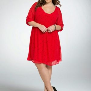 Torrid Red Heart Print Dress Torrid Red Heart Print Dress