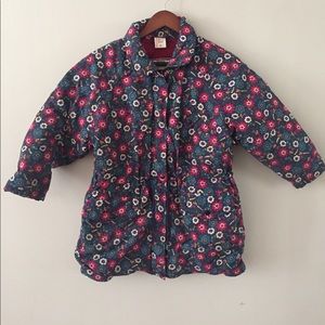 Hanna Andersson Girls Floral Winter Coat Size 130