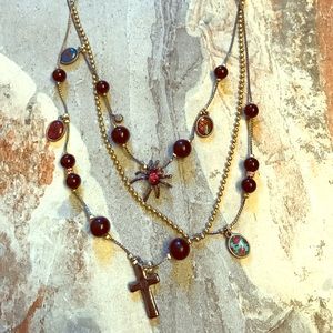 Betsey Johnson spider necklace