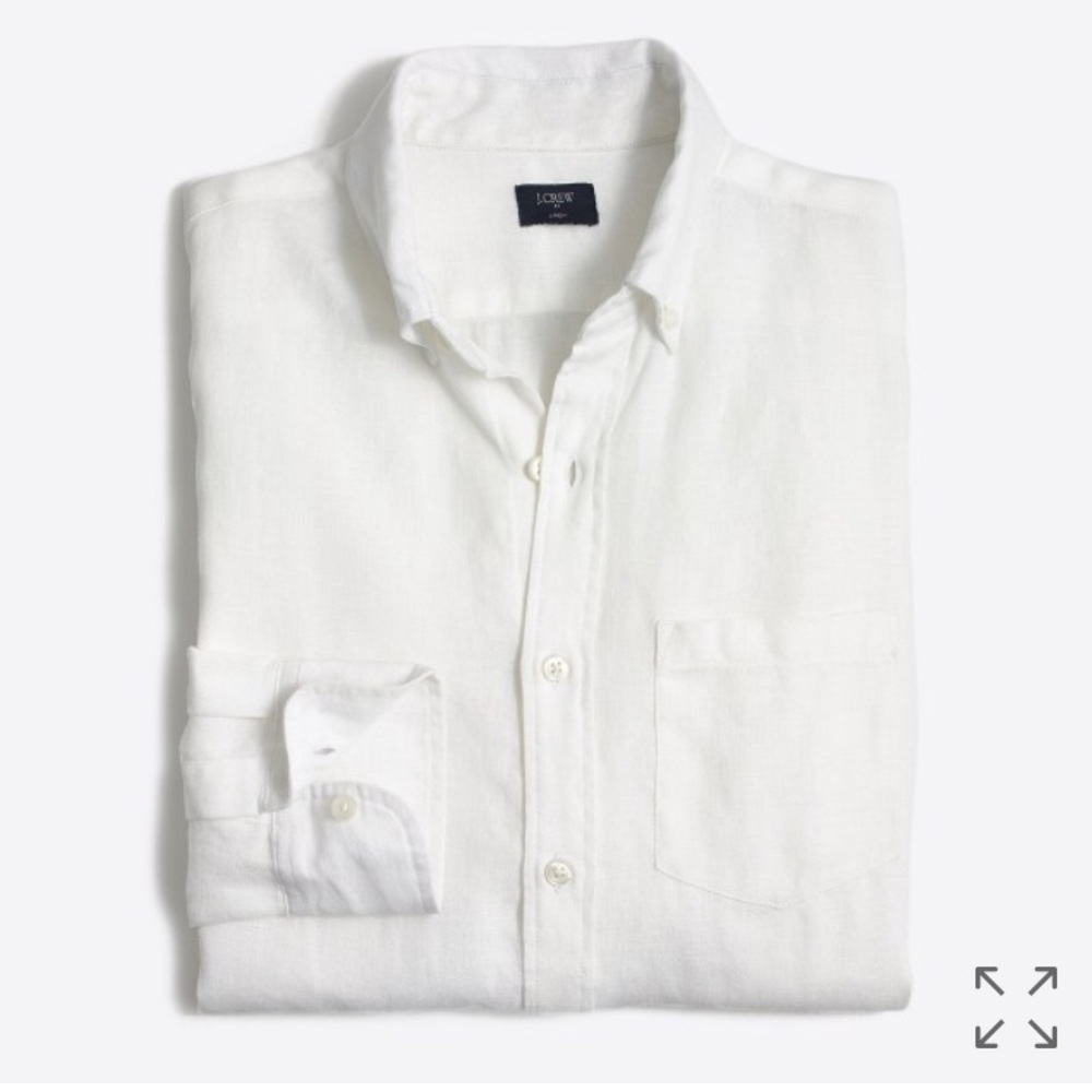 Jcrew linen “slim fit” button down shirt men’s
