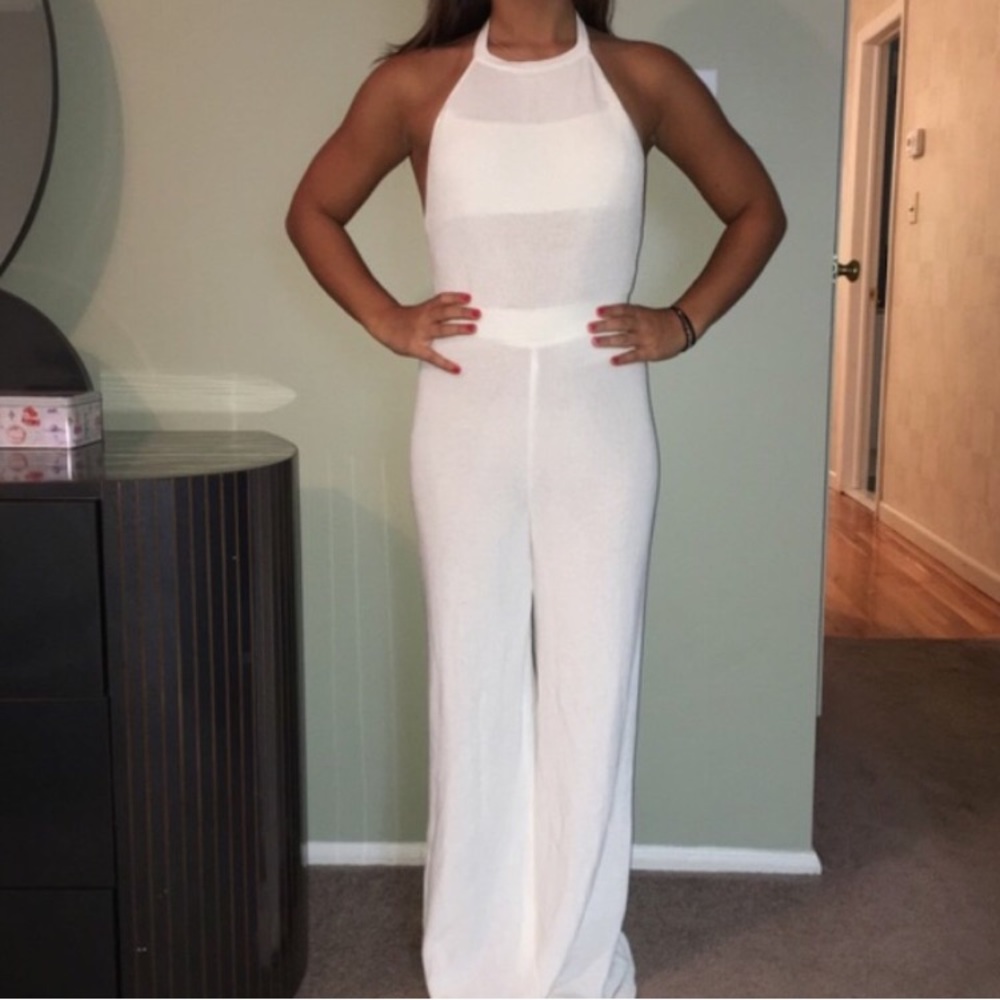 Nasty gal white comfy jumpsuit
