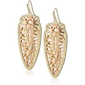 Kendra Scott rose gold drop earrings