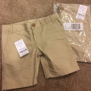 Two pair 3T carters girls khaki uniform shorts