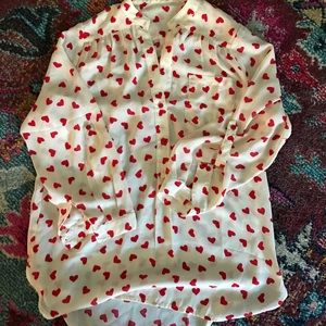 Mod cloth never worn heart print top