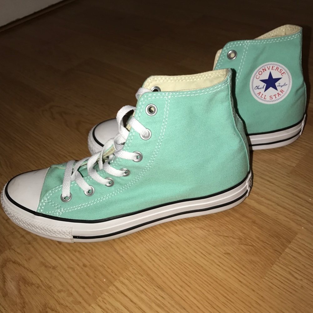 High top converse - teal