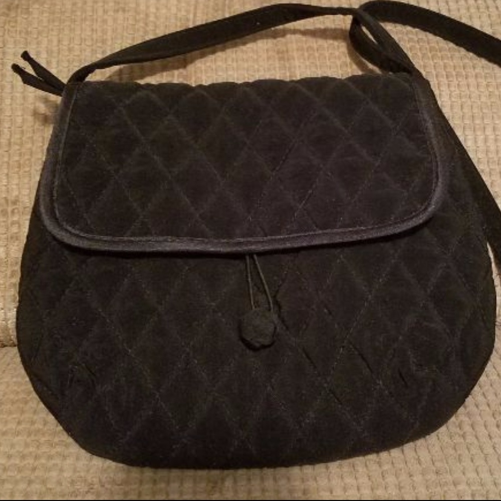 Vera Bradley Small Black Shoulder Bag Like New