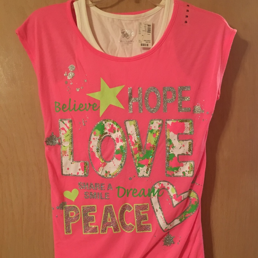 New justice girls pink top