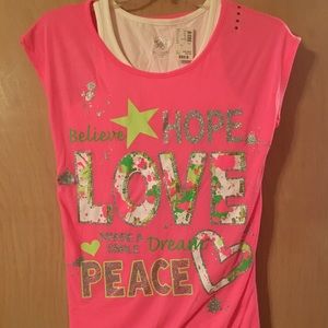New justice girls pink top