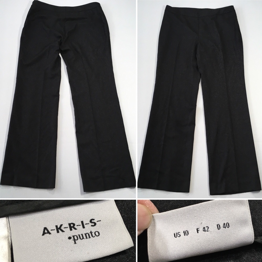 AKRIS PUNTO dress pant Wool  work career wear. H