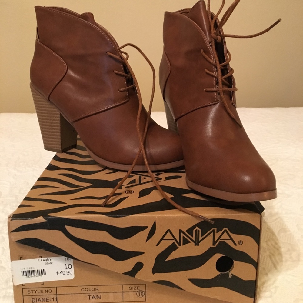Brown Leather Booties