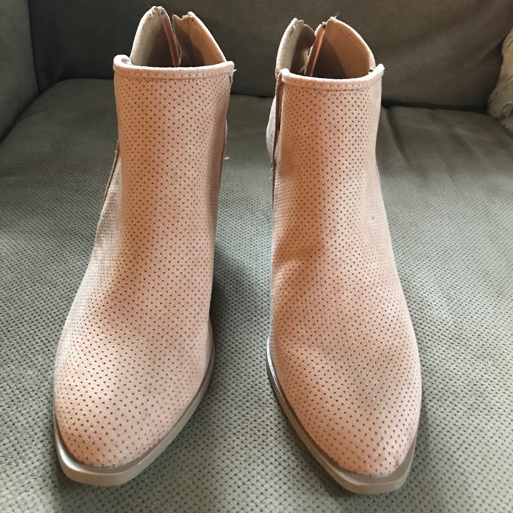 Blush pink booties