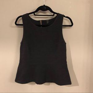 J. Crew black peplum tank