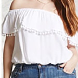 Forever 21 off the shoulder crop top