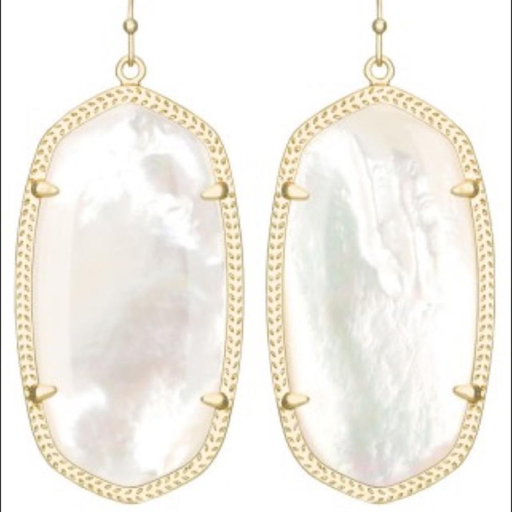Kendra Scott Ivory Pearl Gold Earrings