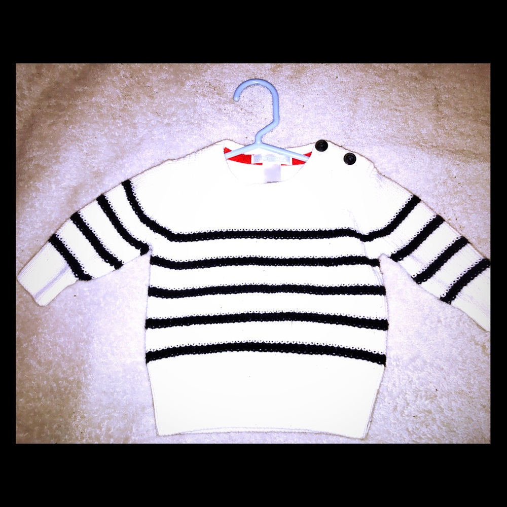White/Black Janie & Jack special occasion sweater.