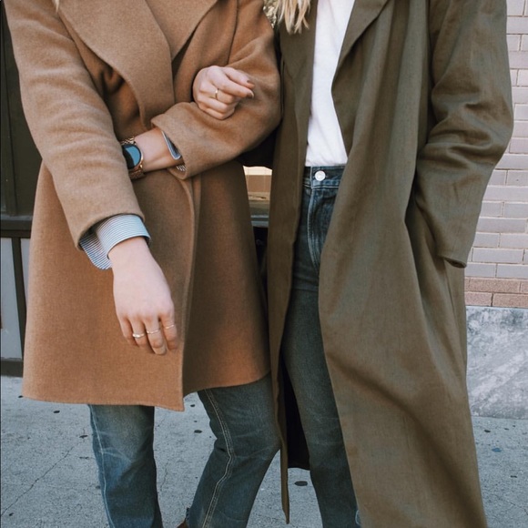 MOVING SALE Club Monaco green wrapping linen coat - Picture 7 of 8