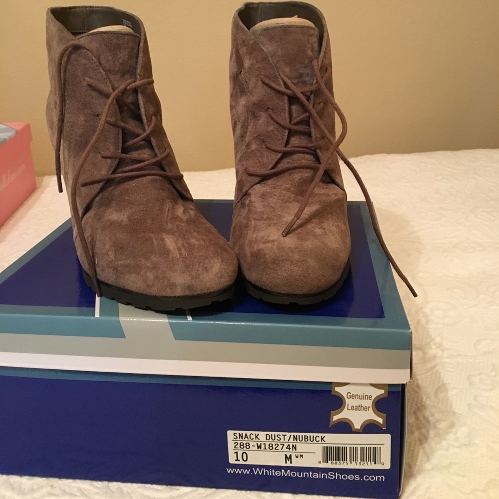 Gray Lace Up Booties