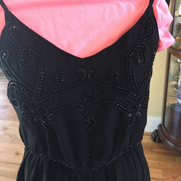 NWT BLACK BEADED ROMPER - Picture 2 of 6