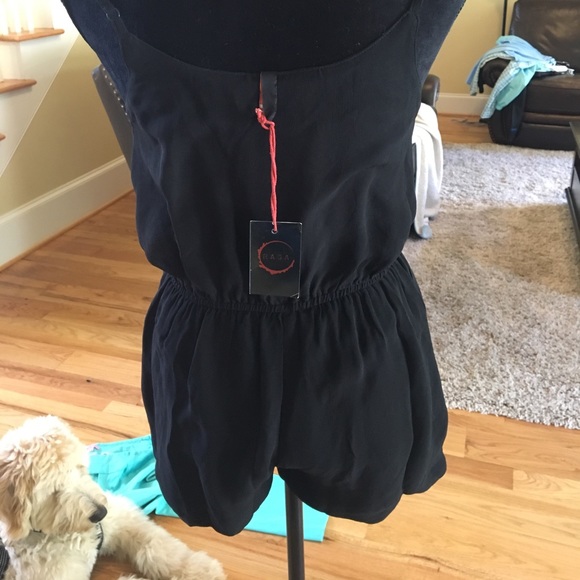 NWT BLACK BEADED ROMPER - Picture 4 of 6