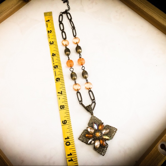 🔥Orange Pendant Chain Necklace🔥 - Picture 4 of 7