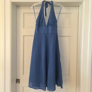 Classic jcrew blue halter dress