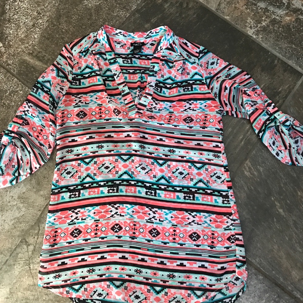 Colorful Rue 21 blouse