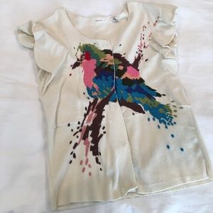 Size M Anthropolgie Embroidered Cardigan