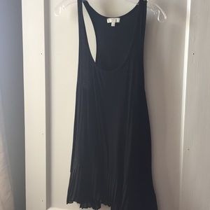 Black tank with ruffle detail