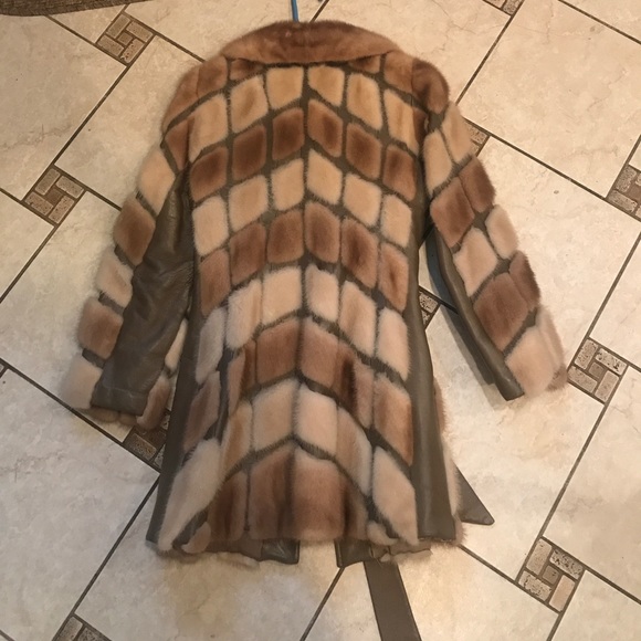 Leather and real mink fur jacket - Picture 2 of 5