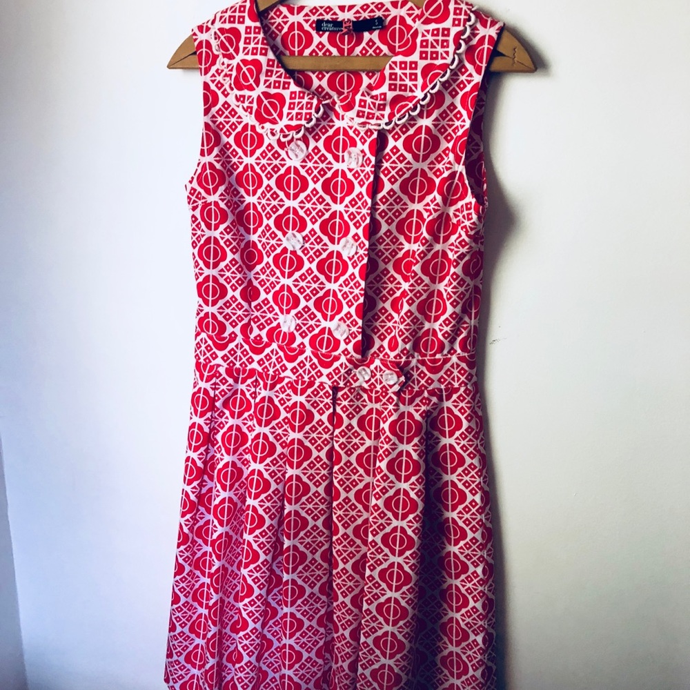 RARE ModCloth Dear Creatures Red-y For Tea Dress - Picture 2 of 7