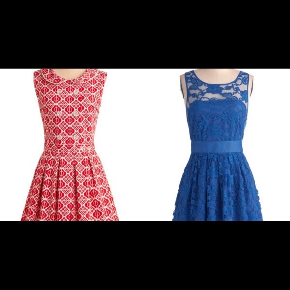 RARE ModCloth Dear Creatures Red-y For Tea Dress - Picture 7 of 7