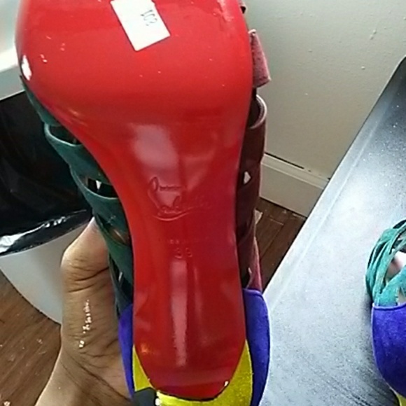 Christian louboutin multicolor open toe heels - Picture 6 of 6