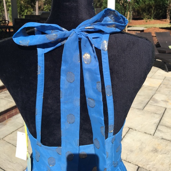 Beautiful halter with pretty bow tie back dress - Picture 3 of 5