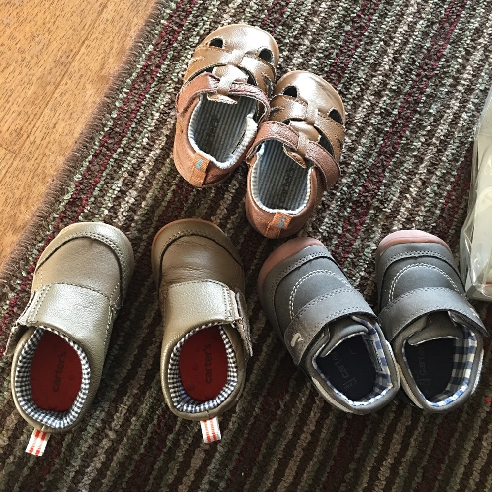 Carters baby boy shoes lot