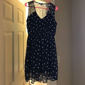 Navy polka dot dress