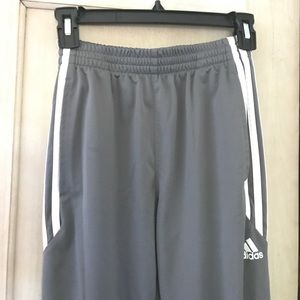 Adidas YM joggers in gray and white