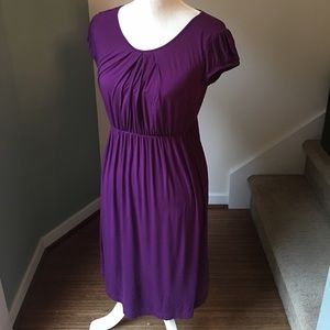 Momo Maternity Penny Dress in Dark Purple