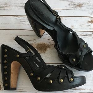 BCBGMaxAzria • Studded Leather Platform Sandals
