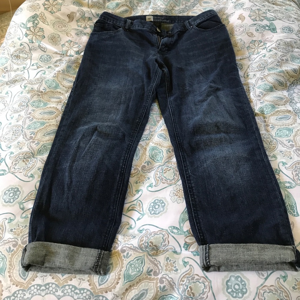 Mossimo skinny boyfriend capris size 8