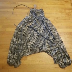 Elephant Print Harem Pants NWT
