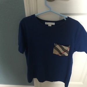 Burberry boys checked pocket t