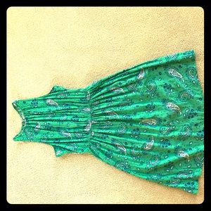 Green tank top dress